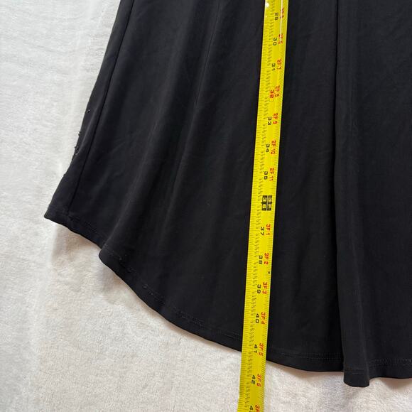 Vintage 80s Necessary Objects S‎ Black Beaded HiLo Midi Dress Goth Moody Party - Picture 6 of 8